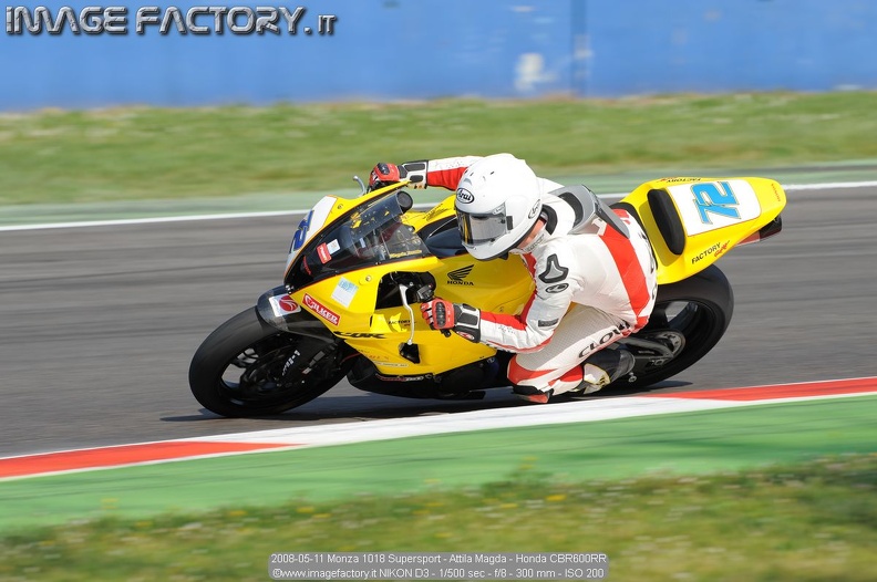 2008-05-11 Monza 1018 Supersport - Attila Magda - Honda CBR600RR.jpg